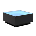 Tavolino da caffè a LED con piano in vetro temperato smerigliato