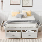 Letto a piattaforma matrimoniale con 6 cassetti contenitore