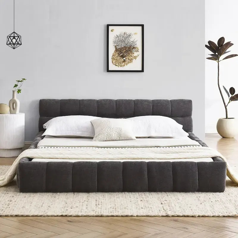 Letto imbottito con testiera