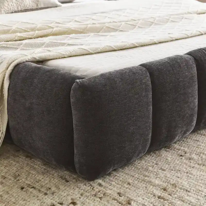 Letto imbottito con testiera