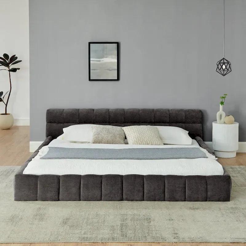 Letto imbottito con testiera