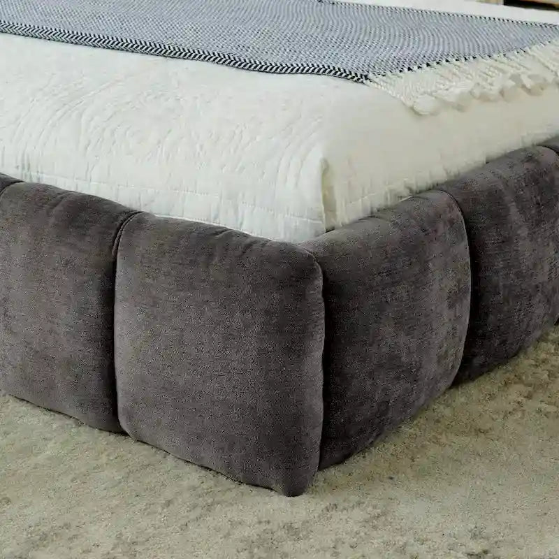Letto imbottito con testiera