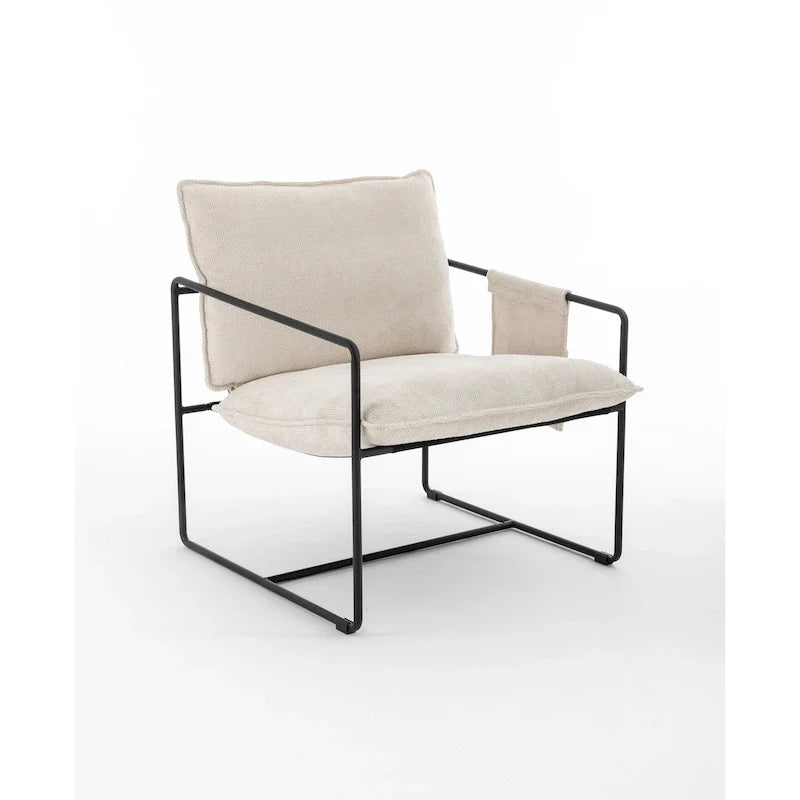 Poltroncine d'appoggio con struttura in metallo (set da 2)