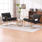 Poltroncine d'appoggio con struttura in metallo (set da 2)