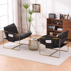 Poltroncine d'appoggio con struttura in metallo (set da 2)