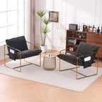Poltroncine d'appoggio con struttura in metallo (set da 2)