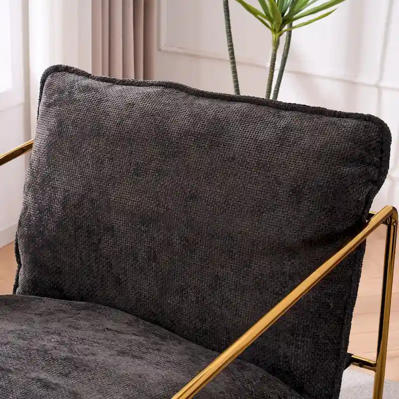 Poltroncine d'appoggio con struttura in metallo (set da 2)
