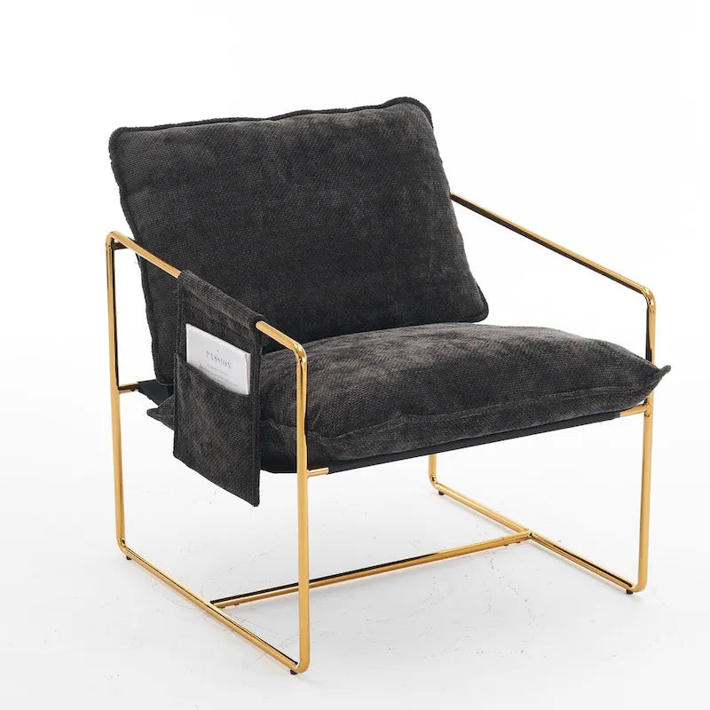 Poltroncine d'appoggio con struttura in metallo (set da 2)