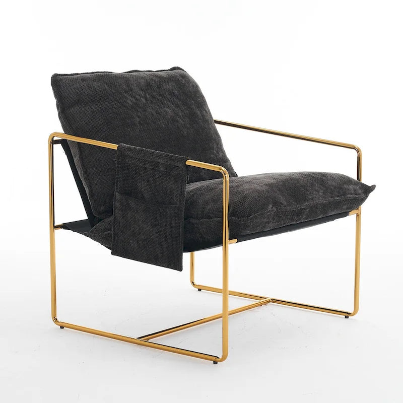 Poltroncine d'appoggio con struttura in metallo (set da 2)