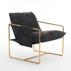 Poltroncine d'appoggio con struttura in metallo (set da 2)