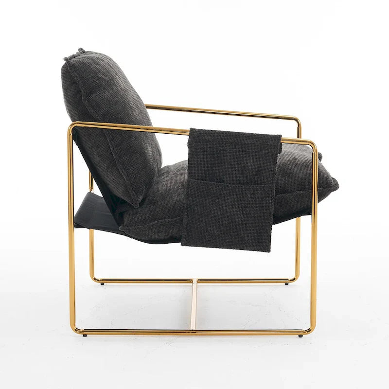 Poltroncine d'appoggio con struttura in metallo (set da 2)