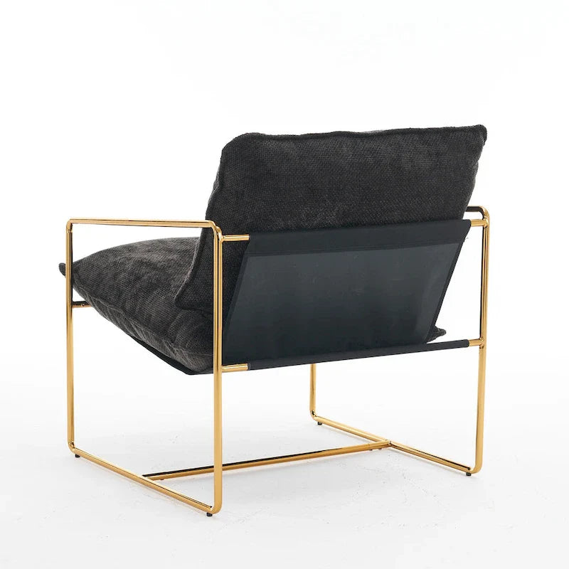 Poltroncine d'appoggio con struttura in metallo (set da 2)