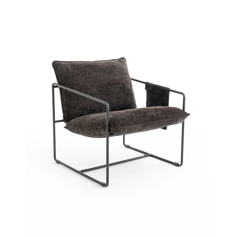 Poltroncine d'appoggio con struttura in metallo (set da 2)