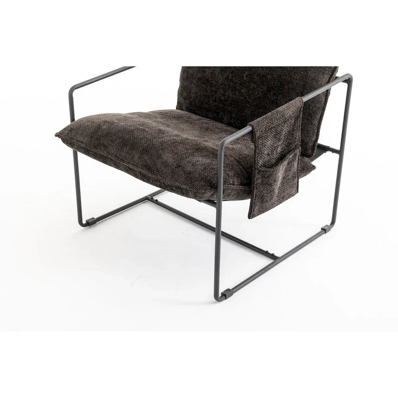 Poltroncine d'appoggio con struttura in metallo (set da 2)