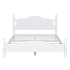 Letto a piattaforma in legno di pino con testiera