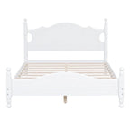 Letto a piattaforma in legno di pino con testiera