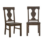 Sedie da pranzo in legno con schienale a lira (set da 2)