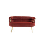 Poltrona di design in velluto con gambe in metallo
