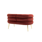 Poltrona di design in velluto con gambe in metallo