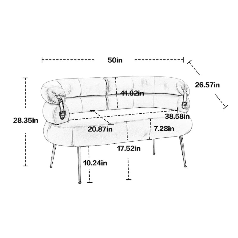 Poltrona di design in velluto con gambe in metallo
