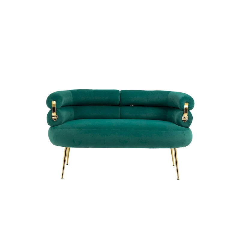 Poltrona di design in velluto con gambe in metallo