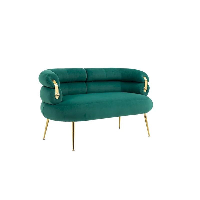 Poltrona di design in velluto con gambe in metallo