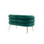 Poltrona di design in velluto con gambe in metallo