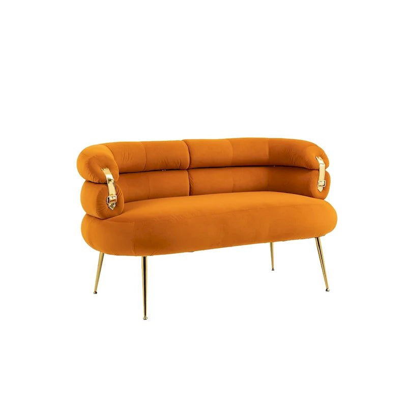 Poltrona di design in velluto con gambe in metallo