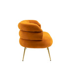 Poltrona di design in velluto con gambe in metallo