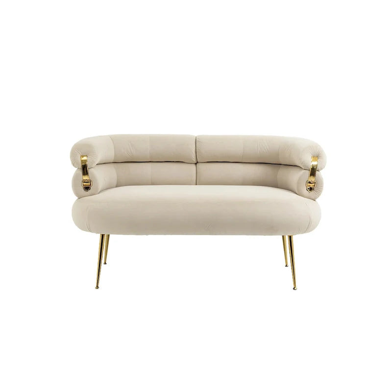 Poltrona di design in velluto con gambe in metallo