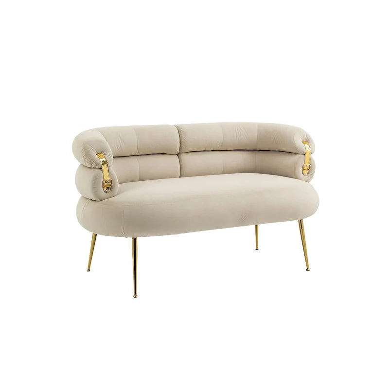 Poltrona di design in velluto con gambe in metallo