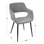 Sedia da pranzo moderna di metà secolo, set da 2