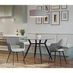 Sedia da pranzo moderna di metà secolo, set da 2