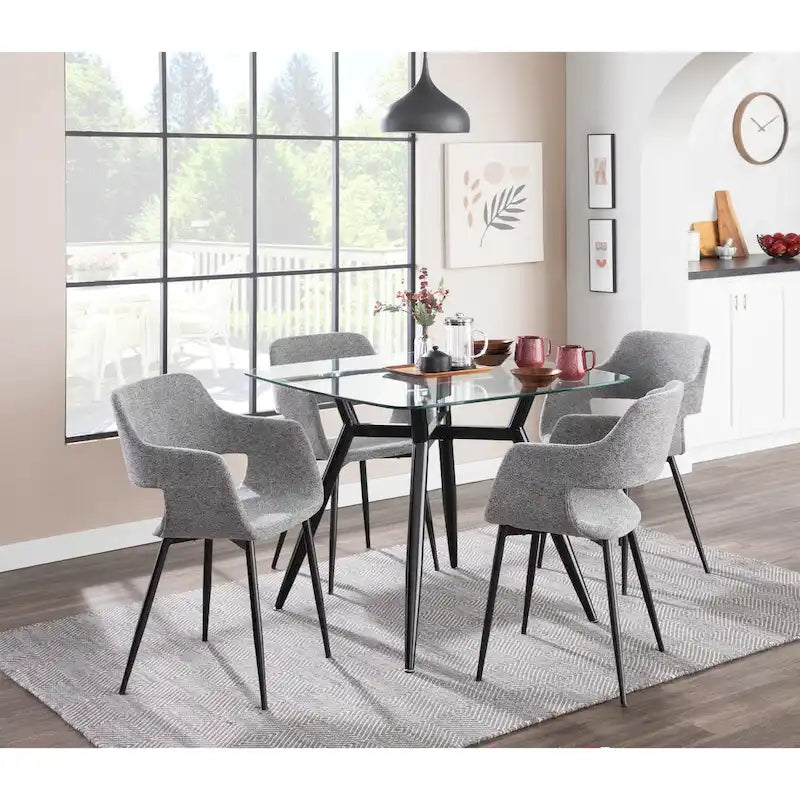 Sedia da pranzo moderna di metà secolo, set da 2