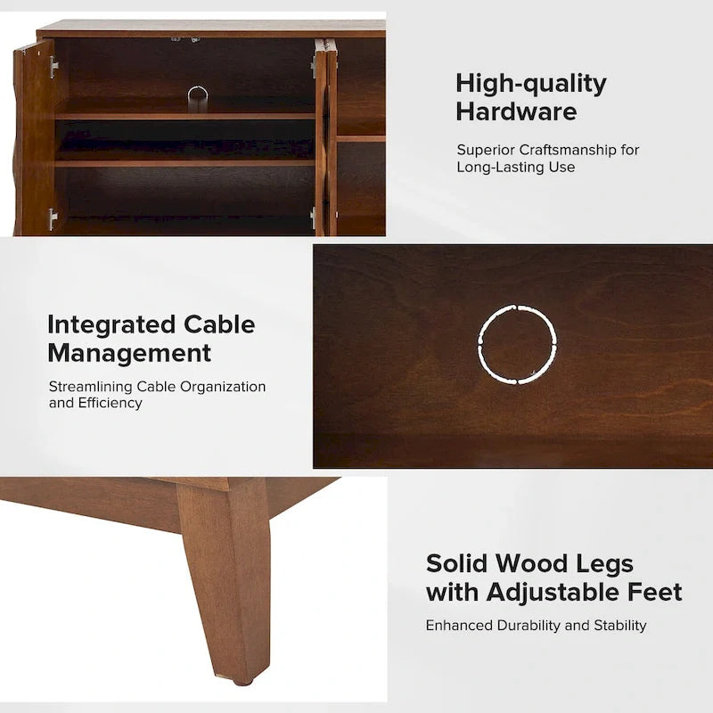 60 Credenza Mid-Century Modern con ripiani regolabili