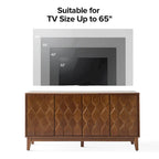 60 Credenza Mid-Century Modern con ripiani regolabili