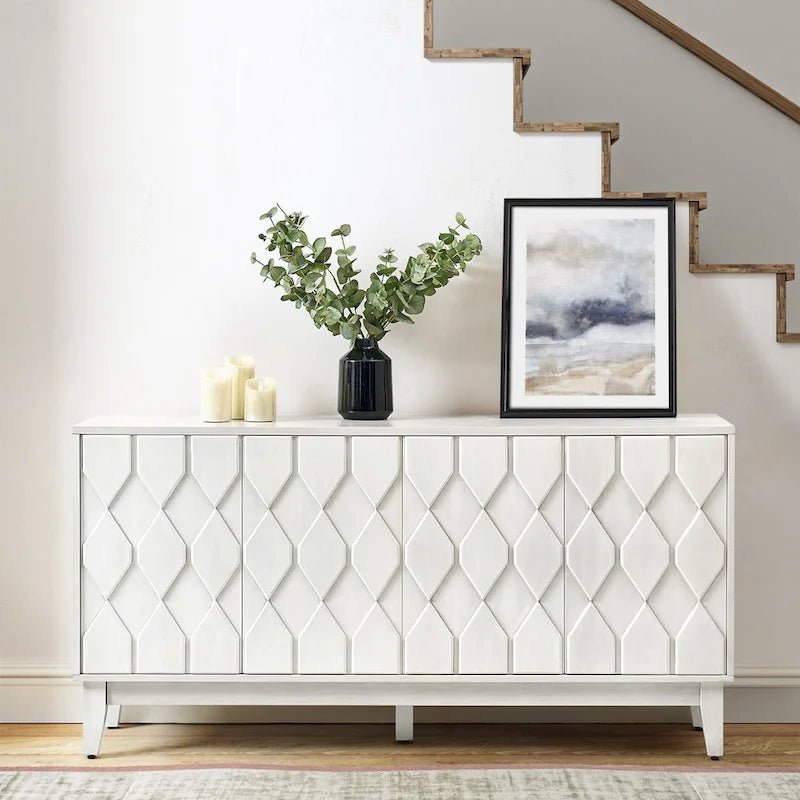 60 Credenza Mid-Century Modern con ripiani regolabili