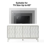 60 Credenza Mid-Century Modern con ripiani regolabili