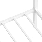 Struttura letto a piattaforma a baldacchino in metallo bianco King Size