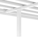 Struttura letto a piattaforma a baldacchino in metallo bianco King Size