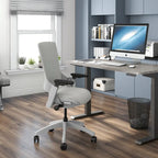 Sedia da Ufficio Ergonomica Regolabile in Altezza – Tessuto Grigio