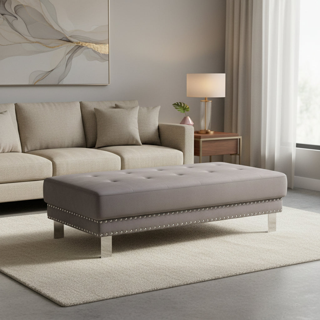 Pouf in velluto oversize