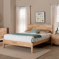 Piattaforma letto intagliata a nido d'ape – Legno naturale
