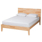 Piattaforma letto intagliata a nido d'ape – Legno naturale