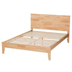 Piattaforma letto intagliata a nido d'ape – Legno naturale
