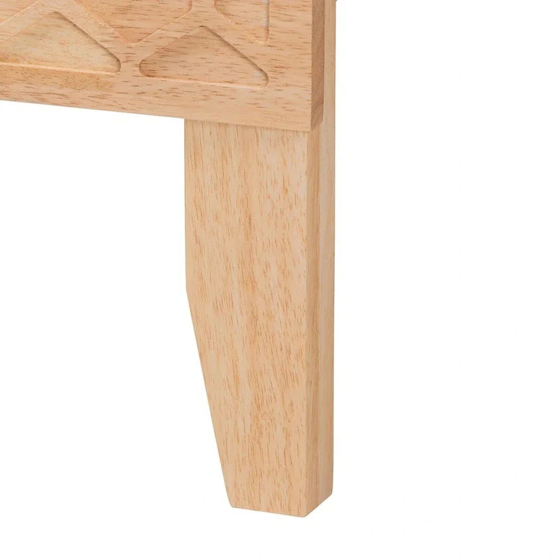 Piattaforma letto intagliata a nido d'ape – Legno naturale