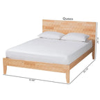 Piattaforma letto intagliata a nido d'ape – Legno naturale