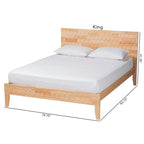 Piattaforma letto intagliata a nido d'ape – Legno naturale