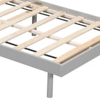 Struttura Letto a Piattaforma Matrimoniale in Legno con Porta di Ricarica USB