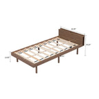 Struttura Letto a Piattaforma Matrimoniale in Legno con Porta di Ricarica USB